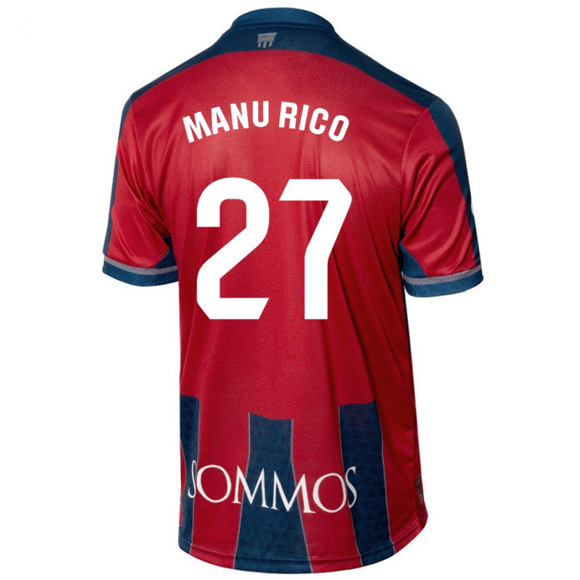 Kandiny Herren Manu Rico #27 Rot Blau Heimtrikot Trikot 2024/25 T-Shirt Österreich