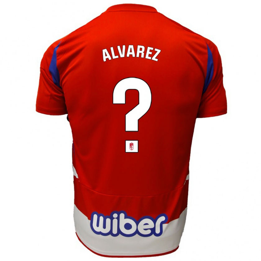 Kandiny Heren Rubén Álvarez #0 Rood Wit Blauw Thuisshirt Thuistenue 2024/25 T-Shirt