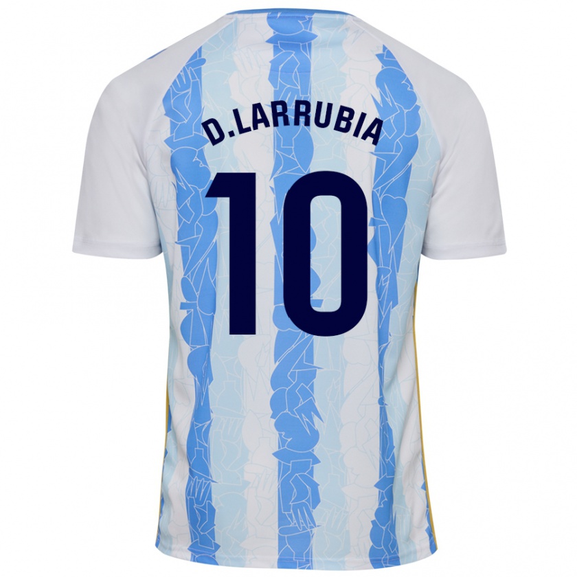 Kandiny Hombre Camiseta David Larrubia #10 Blanco Azul 1ª Equipación 2024/25 La Camisa México