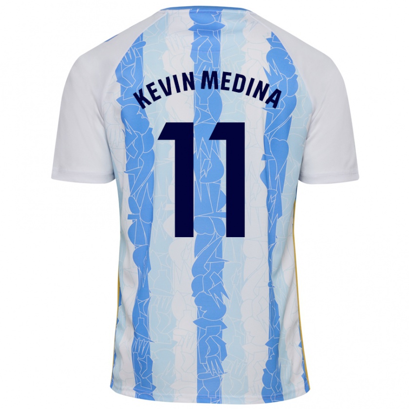 Kandiny Heren Kevin Medina #11 Wit Blauw Thuisshirt Thuistenue 2024/25 T-Shirt