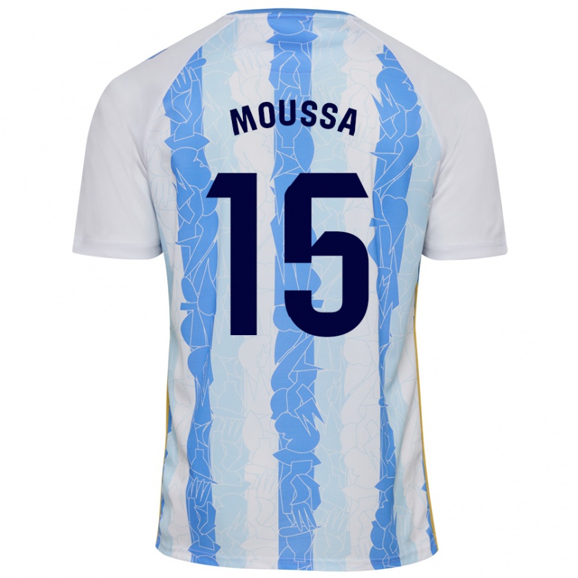 Kandiny Hombre Camiseta Moussa Diarra #15 Blanco Azul 1ª Equipación 2024/25 La Camisa México