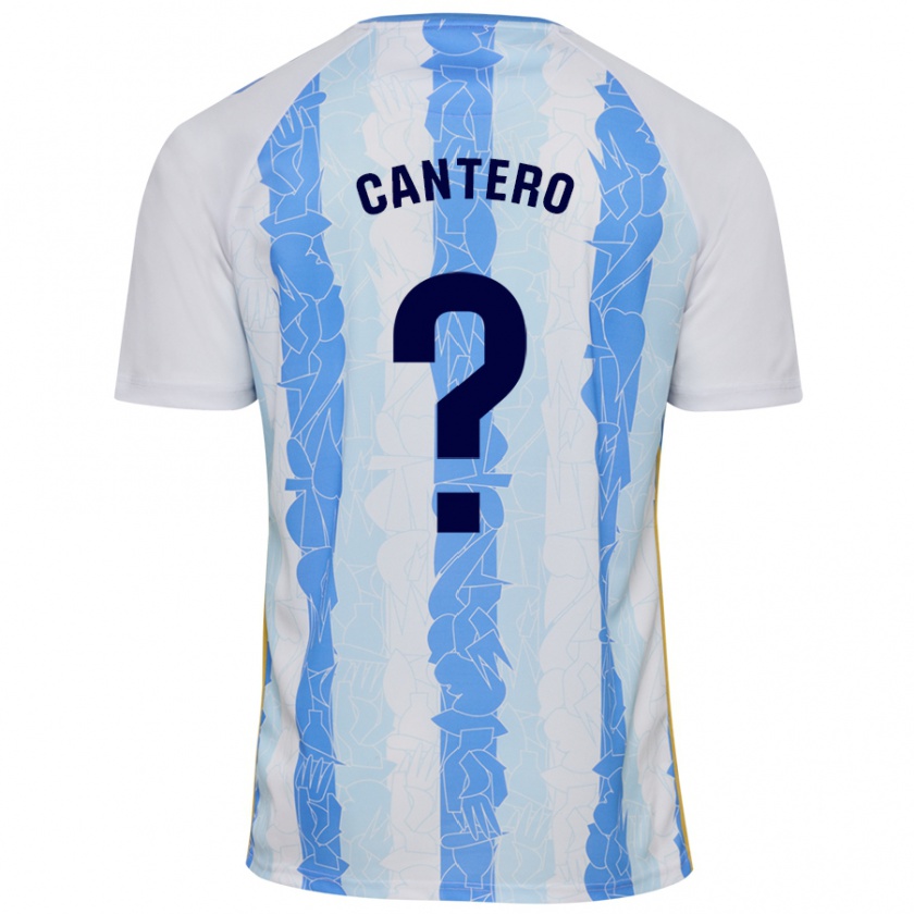 Kandiny Uomo Maglia José Cantero #0 Bianco Blu Kit Gara Home 2024/25 Maglietta