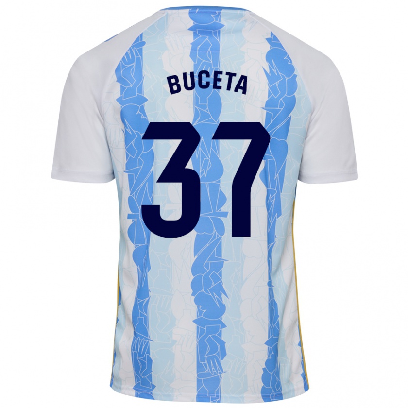 Kandiny Heren Ana Buceta #37 Wit Blauw Thuisshirt Thuistenue 2024/25 T-Shirt België