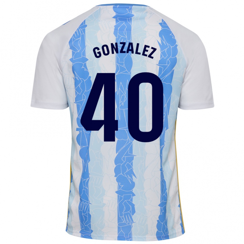 Kandiny Hombre Camiseta Carol González #40 Blanco Azul 1ª Equipación 2024/25 La Camisa México