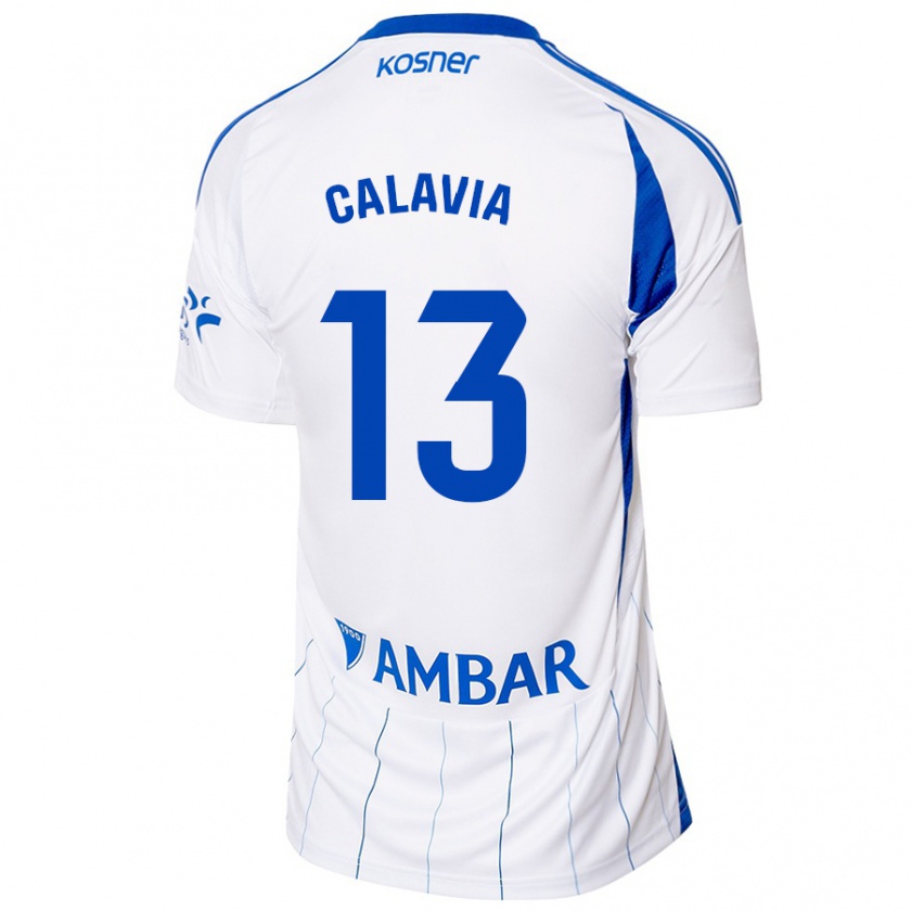 Kandiny Heren Carlos Calavia #13 Rood Wit Thuisshirt Thuistenue 2024/25 T-Shirt