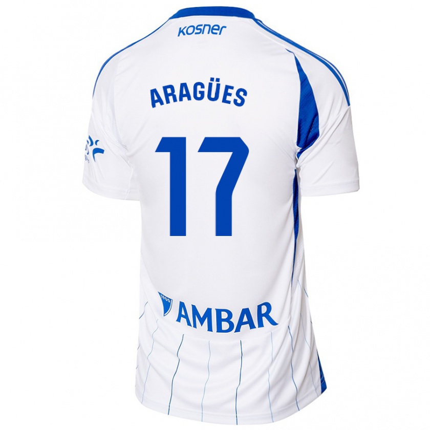 Kandiny Hombre Camiseta Chema Aragües #17 Rojo Blanco 1ª Equipación 2024/25 La Camisa México