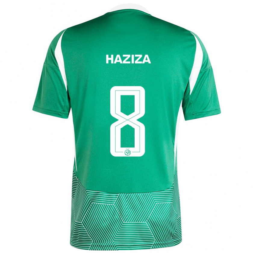 Kandiny Hombre Camiseta Dolev Haziza #8 Verde Blanco 1ª Equipación 2024/25 La Camisa