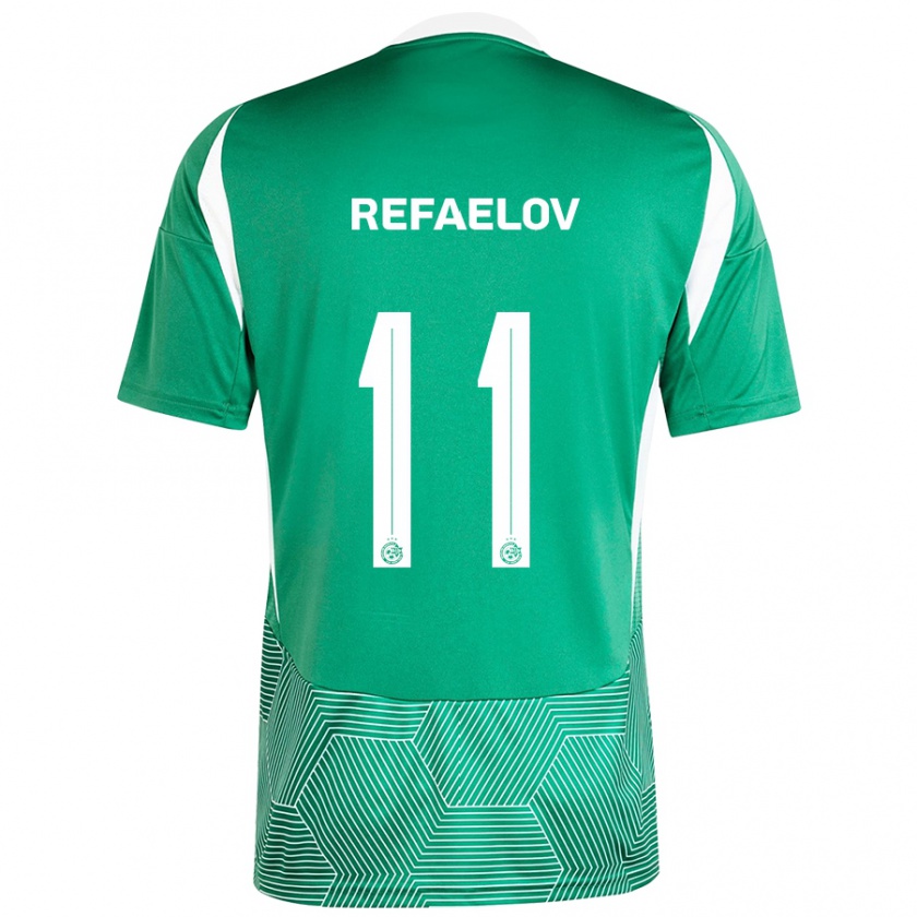 Kandiny Hombre Camiseta Lior Refaelov #11 Verde Blanco 1ª Equipación 2024/25 La Camisa