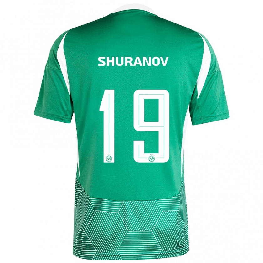 Kandiny Hombre Camiseta Erik Shuranov #19 Verde Blanco 1ª Equipación 2024/25 La Camisa