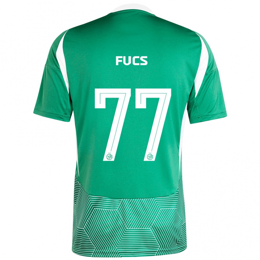 Kandiny Hombre Camiseta Roee Fucs #77 Verde Blanco 1ª Equipación 2024/25 La Camisa