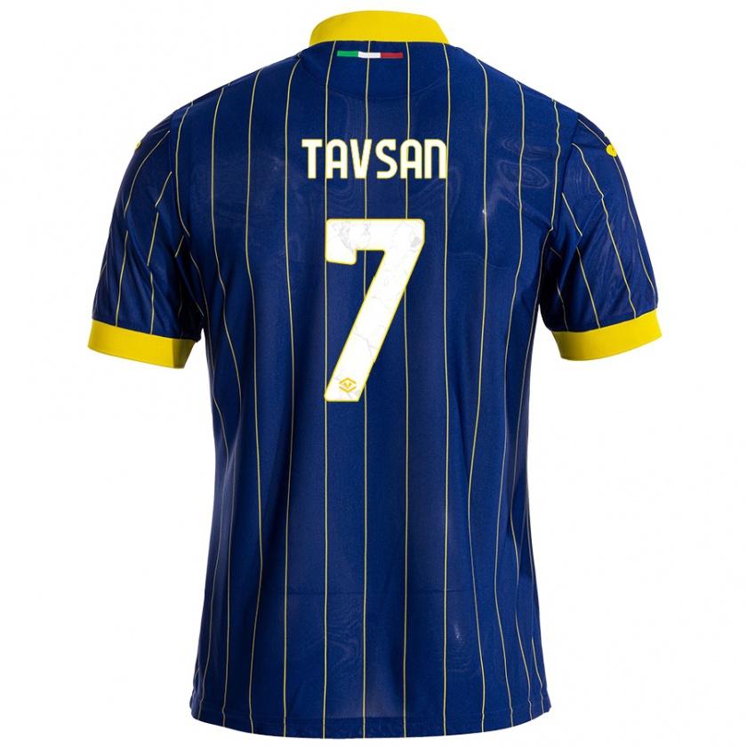 Kandiny Heren Elayis Tavsan #7 Blauw Geel Thuisshirt Thuistenue 2024/25 T-Shirt België