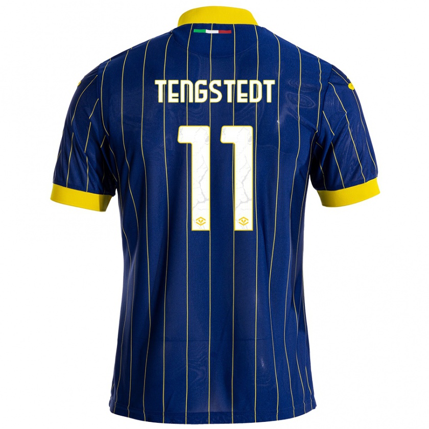 Kandiny Herren Casper Tengstedt #11 Blau Gelb Heimtrikot Trikot 2024/25 T-Shirt Österreich