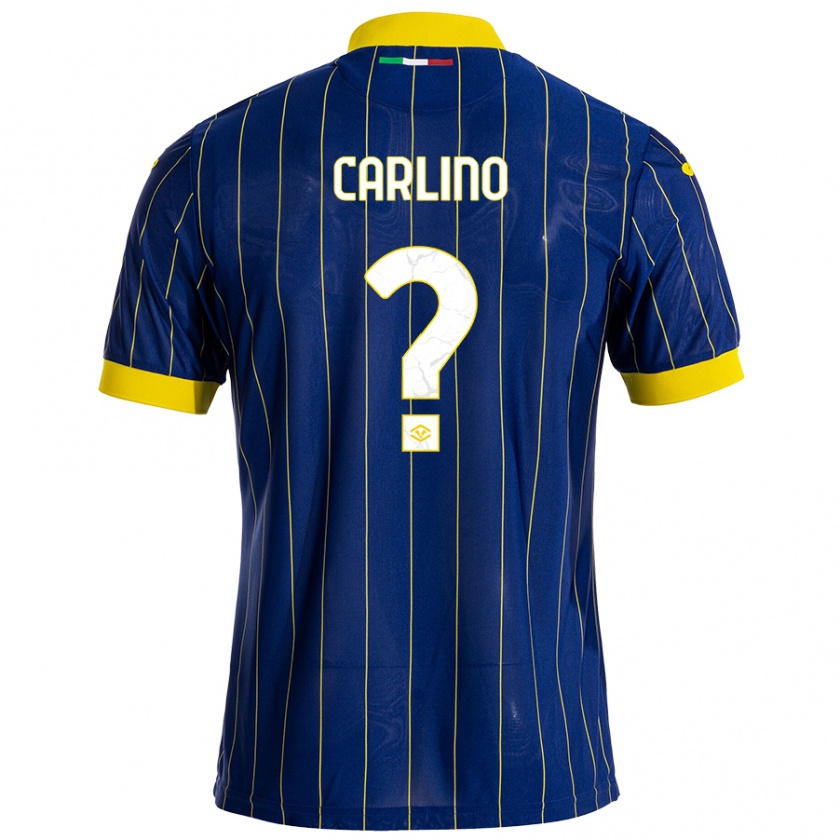 Kandiny Heren Luca Carlino #0 Blauw Geel Thuisshirt Thuistenue 2024/25 T-Shirt