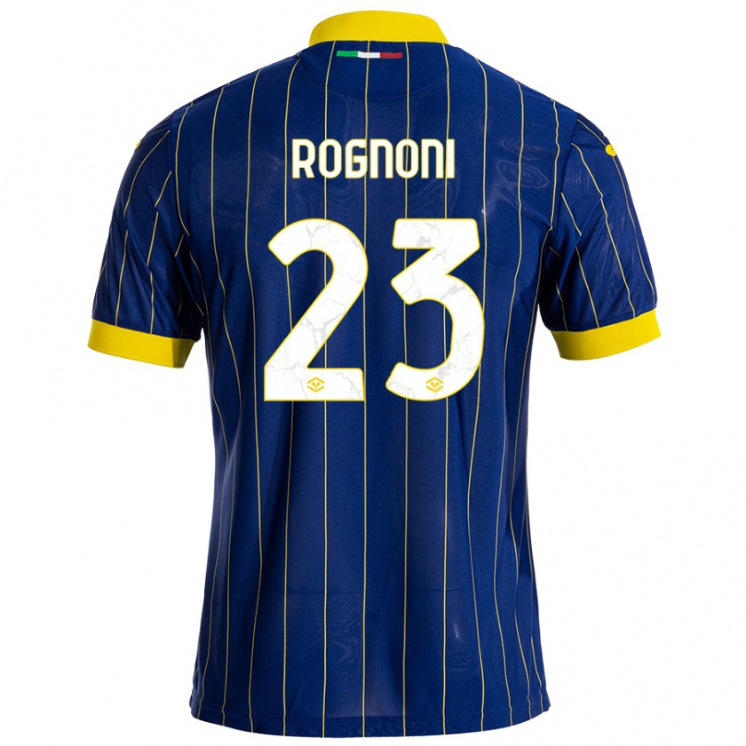 Kandiny Heren Alessia Rognoni #23 Blauw Geel Thuisshirt Thuistenue 2024/25 T-Shirt