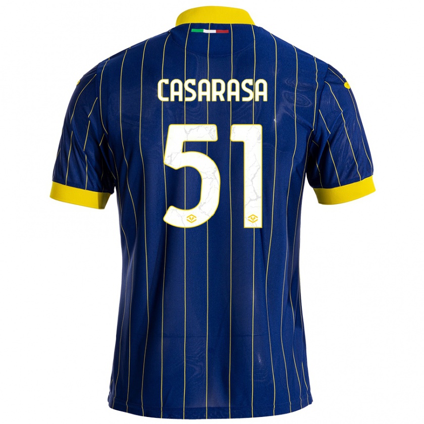 Kandiny Heren Asia Casarasa #51 Blauw Geel Thuisshirt Thuistenue 2024/25 T-Shirt