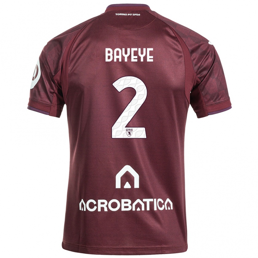 Kandiny Uomo Maglia Brian Bayeye #2 Marrone Bianco Kit Gara Home 2024/25 Maglietta