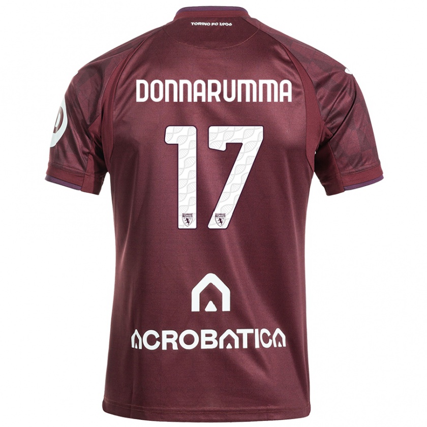 Kandiny Heren Antonio Donnarumma #17 Kastanjebruin Wit Thuisshirt Thuistenue 2024/25 T-Shirt België