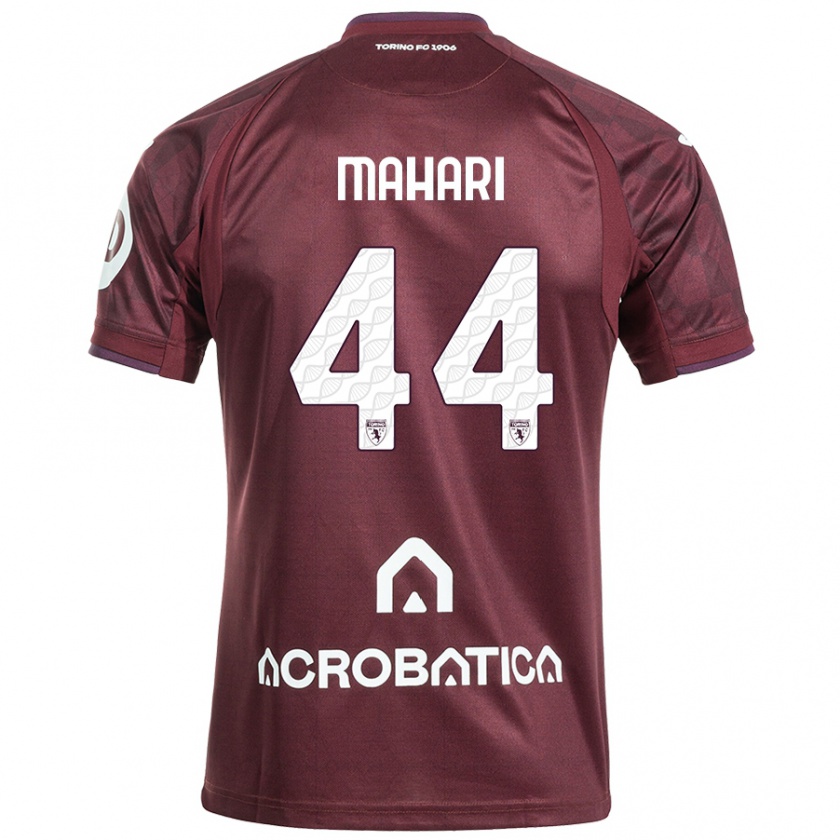 Kandiny Hombre Camiseta Efdon Mahari #44 Granate Blanco 1ª Equipación 2024/25 La Camisa