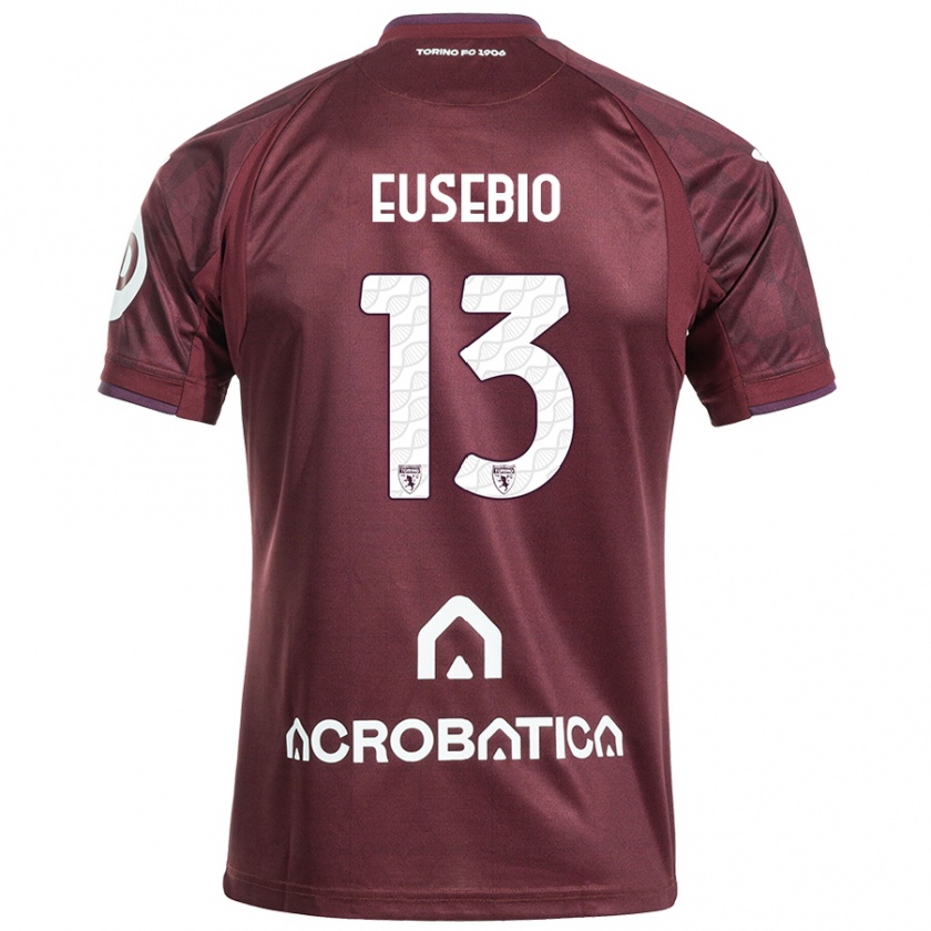 Kandiny Heren Chiara Eusebio #13 Kastanjebruin Wit Thuisshirt Thuistenue 2024/25 T-Shirt