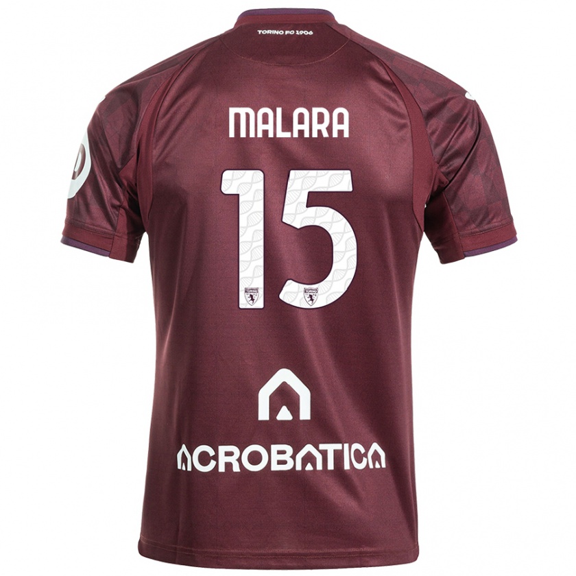 Kandiny Uomo Maglia Sara Malara #15 Marrone Bianco Kit Gara Home 2024/25 Maglietta