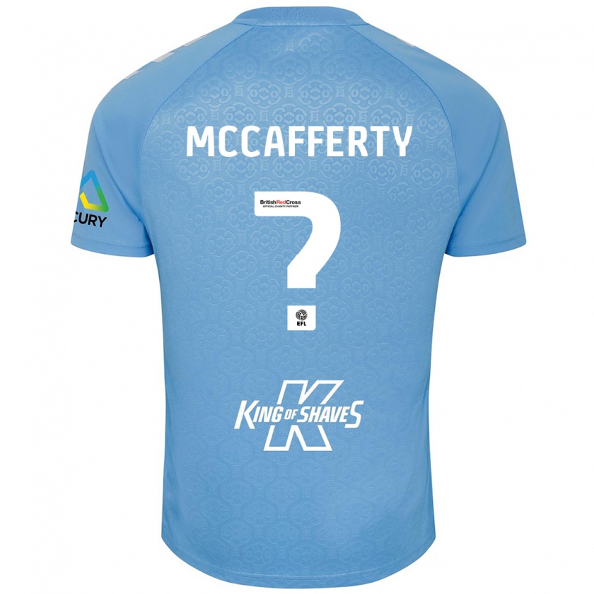 Kandiny Uomo Maglia Lewys Mccafferty #0 Blu Bianco Kit Gara Home 2024/25 Maglietta