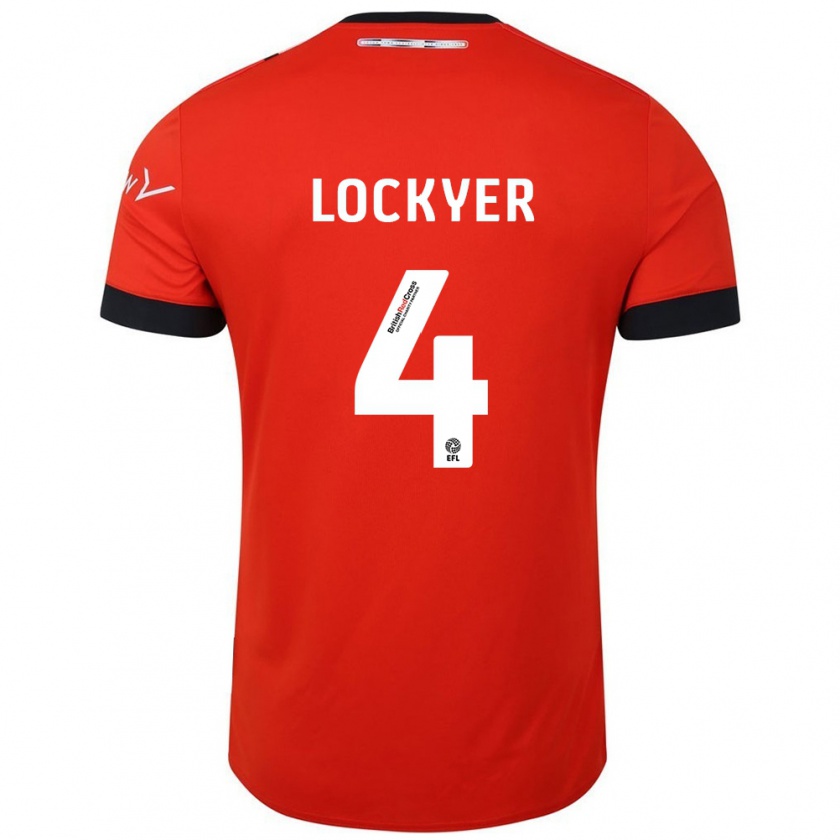 Kandiny Hombre Camiseta Tom Lockyer #4 Naranja Negro 1ª Equipación 2024/25 La Camisa México