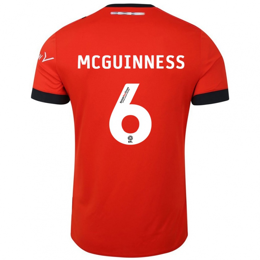 Kandiny Heren Mark Mcguinness #6 Oranje Zwart Thuisshirt Thuistenue 2024/25 T-Shirt