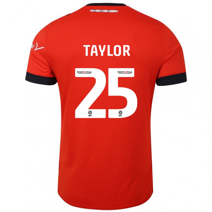 Kandiny Heren Joe Taylor #25 Oranje Zwart Thuisshirt Thuistenue 2024/25 T-Shirt