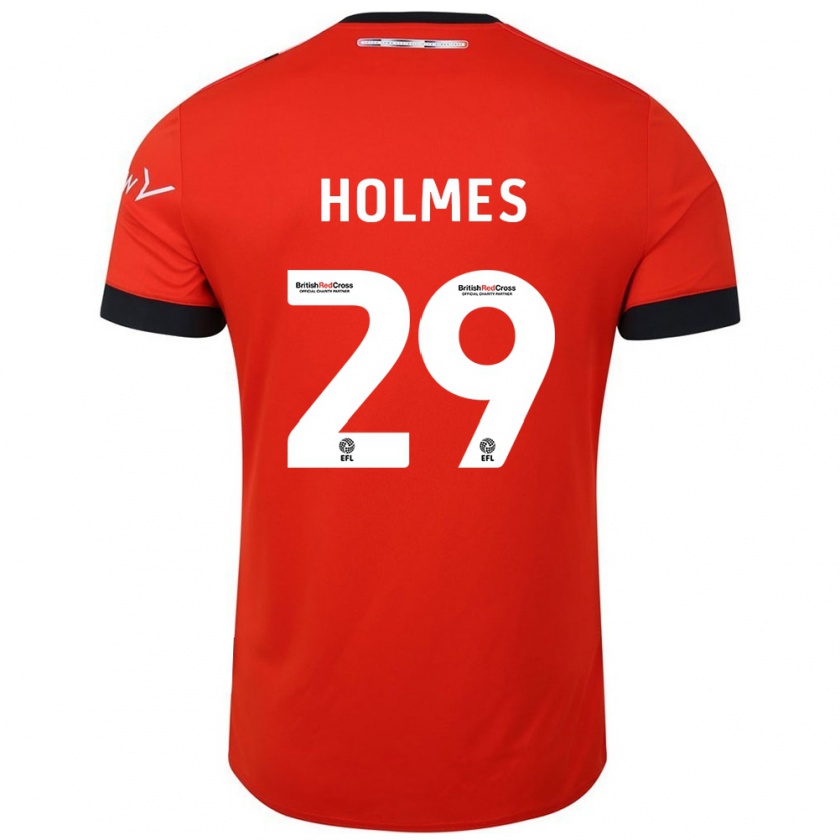 Kandiny Hombre Camiseta Tom Holmes #29 Naranja Negro 1ª Equipación 2024/25 La Camisa México