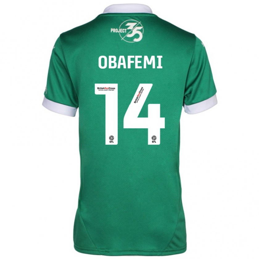 Kandiny Herren Michael Obafemi #14 Grün Weiß Heimtrikot Trikot 2024/25 T-Shirt Österreich