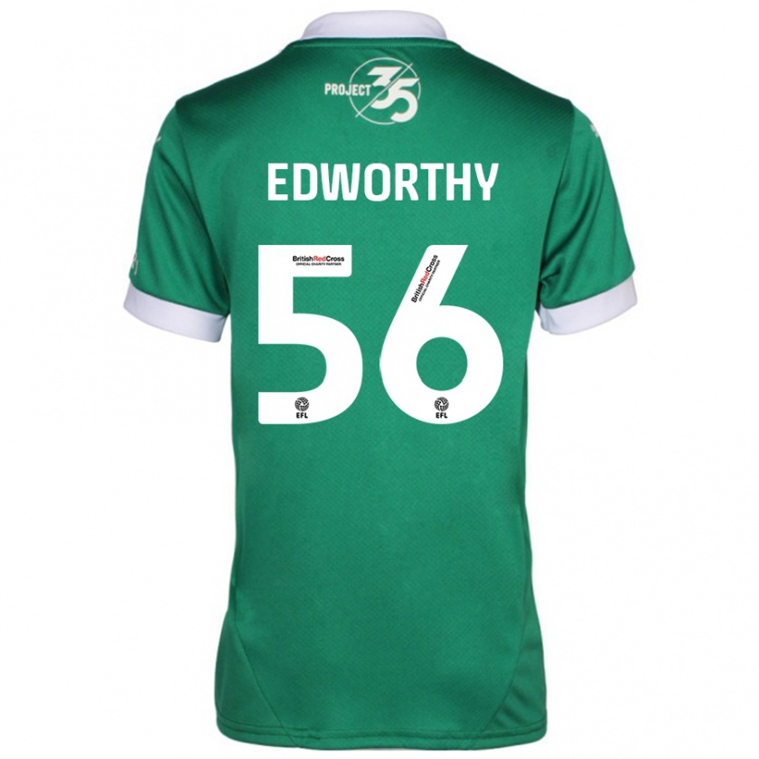 Kandiny Heren Kieran Edworthy #56 Groen Wit Thuisshirt Thuistenue 2024/25 T-Shirt