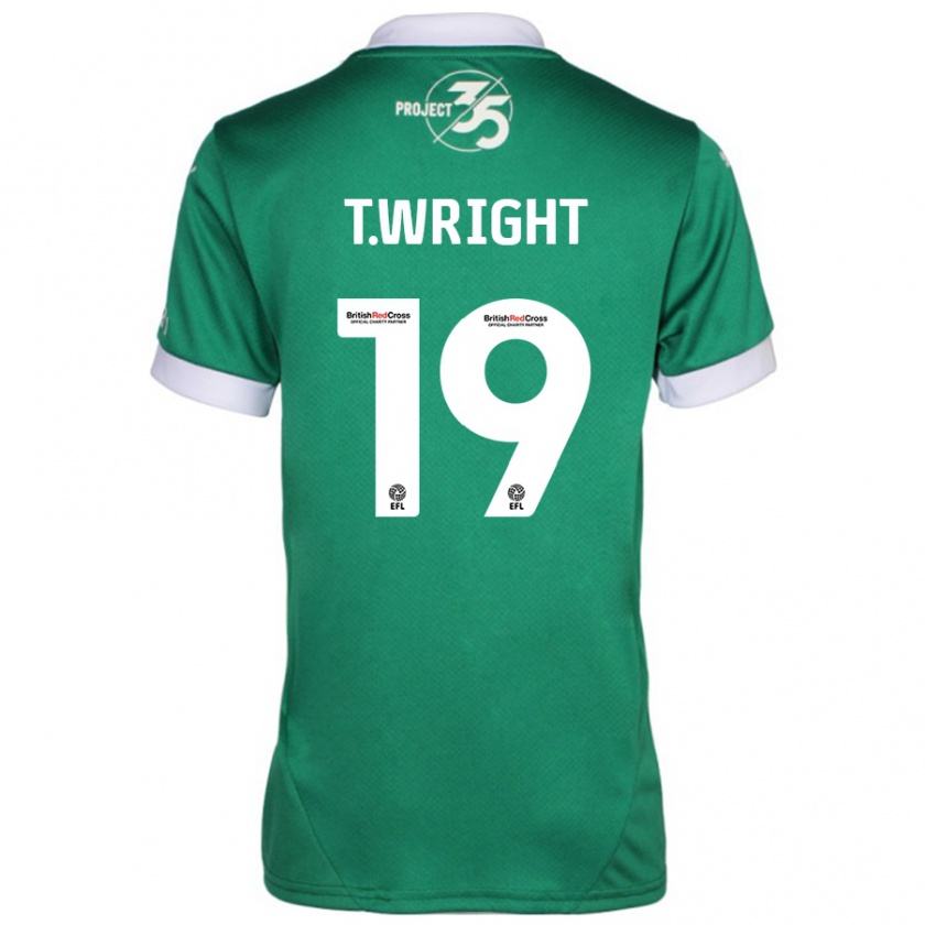 Kandiny Heren Tyreik Wright #19 Groen Wit Thuisshirt Thuistenue 2024/25 T-Shirt