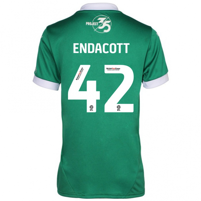 Kandiny Herren Jack Endacott #42 Grün Weiß Heimtrikot Trikot 2024/25 T-Shirt Österreich