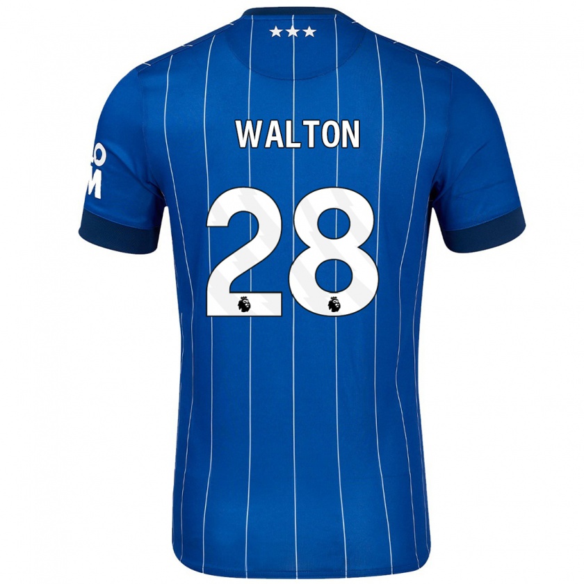 Kandiny Herren Christian Walton #28 Marineblau Heimtrikot Trikot 2024/25 T-Shirt Österreich