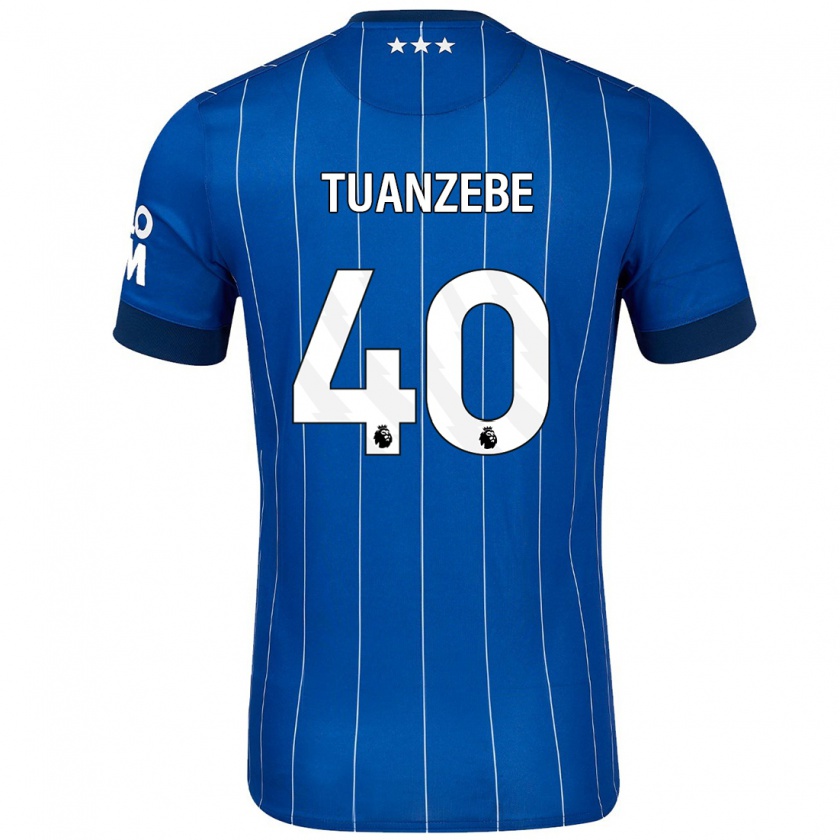 Kandiny Uomo Maglia Axel Tuanzebe #40 Blu Navy Kit Gara Home 2024/25 Maglietta