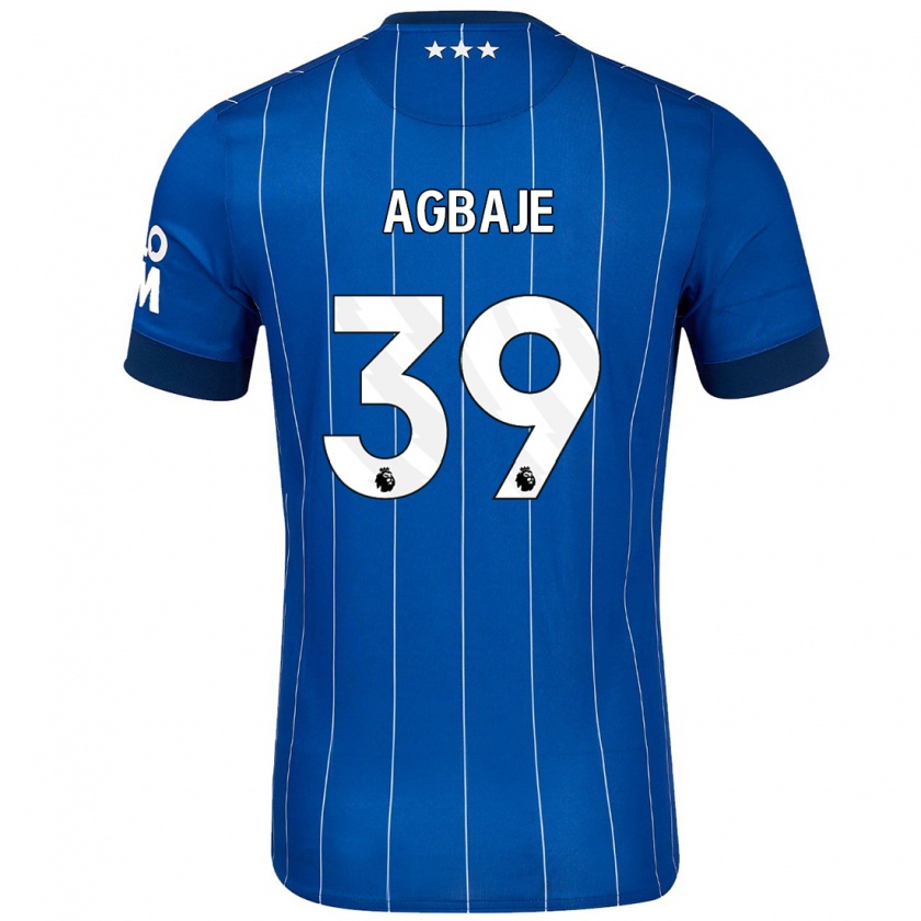 Kandiny Uomo Maglia Edwin Agbaje #39 Blu Navy Kit Gara Home 2024/25 Maglietta