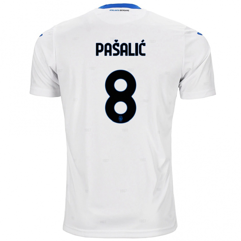 Kandiny Heren Mario Pasalic #8 Wit Uitshirt Uittenue 2024/25 T-Shirt