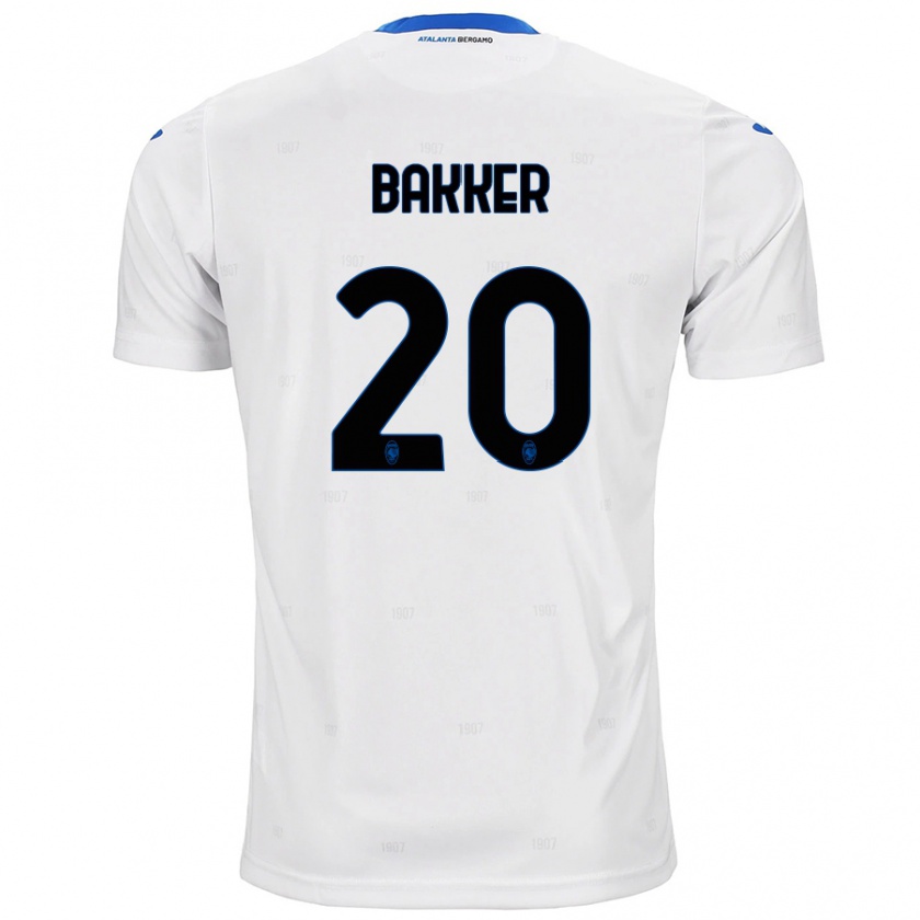 Kandiny Heren Mitchel Bakker #20 Wit Uitshirt Uittenue 2024/25 T-Shirt België