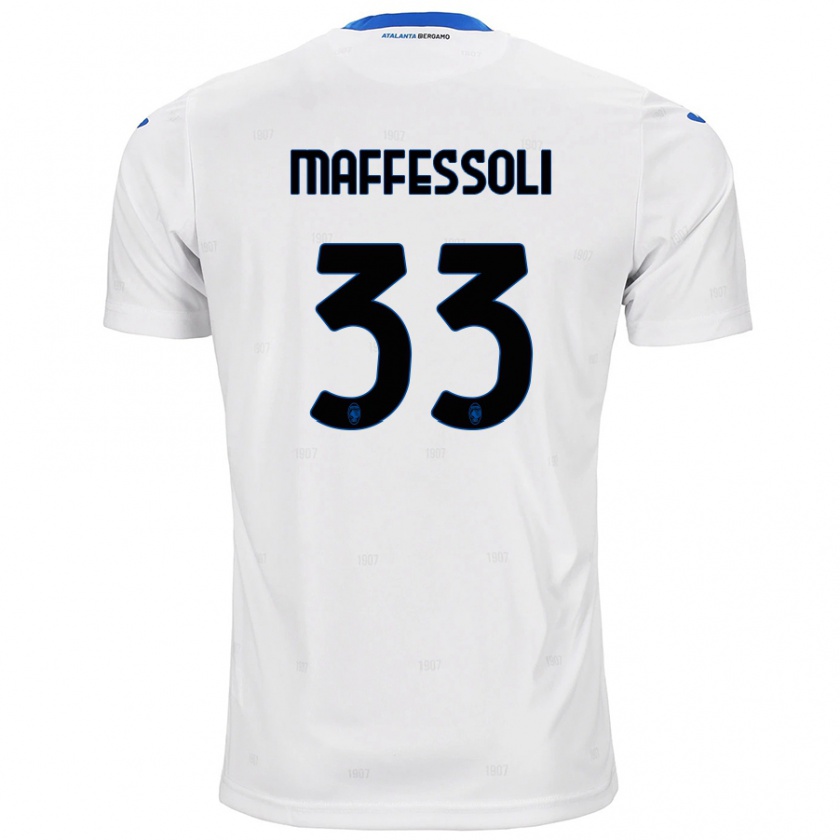 Kandiny Uomo Maglia Manuel Maffessoli #33 Bianco Kit Gara Away 2024/25 Maglietta