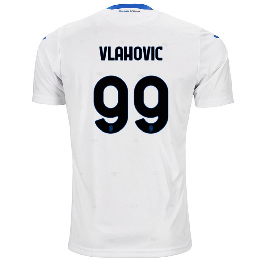 Kandiny Heren Vanja Vlahovic #99 Wit Uitshirt Uittenue 2024/25 T-Shirt