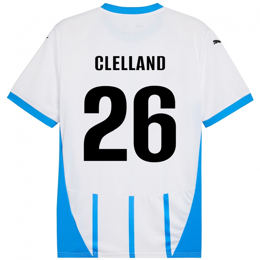 Kandiny Herren Lana Clelland #26 Weiß Blau Auswärtstrikot Trikot 2024/25 T-Shirt Österreich