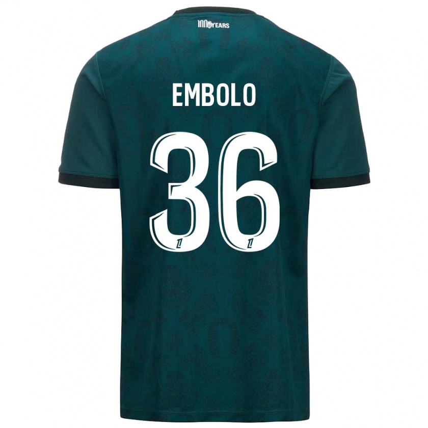 Kandiny Heren Breel Embolo #36 Donkergroen Uitshirt Uittenue 2024/25 T-Shirt