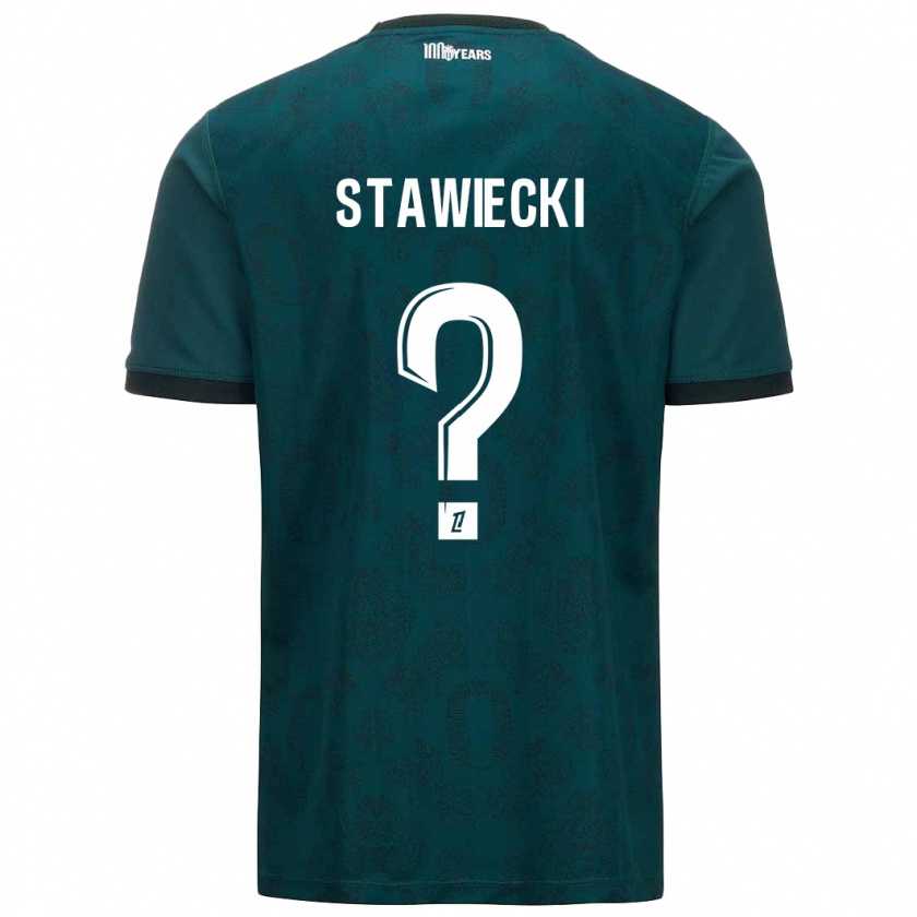 Kandiny Hombre Camiseta Jules Stawiecki #0 Verde Oscuro 2ª Equipación 2024/25 La Camisa