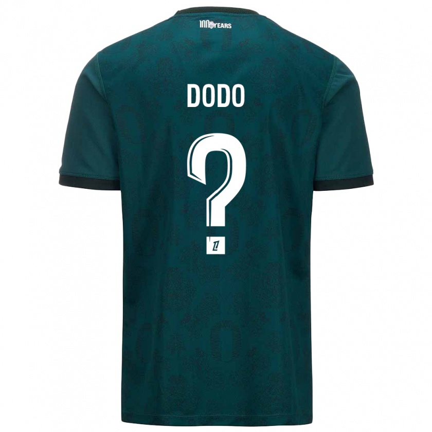 Kandiny Hombre Camiseta Yannick Dodo #0 Verde Oscuro 2ª Equipación 2024/25 La Camisa