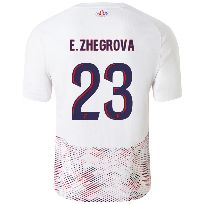 Kandiny Uomo Maglia Edon Zhegrova #23 Bianco Blu Reale Kit Gara Away 2024/25 Maglietta