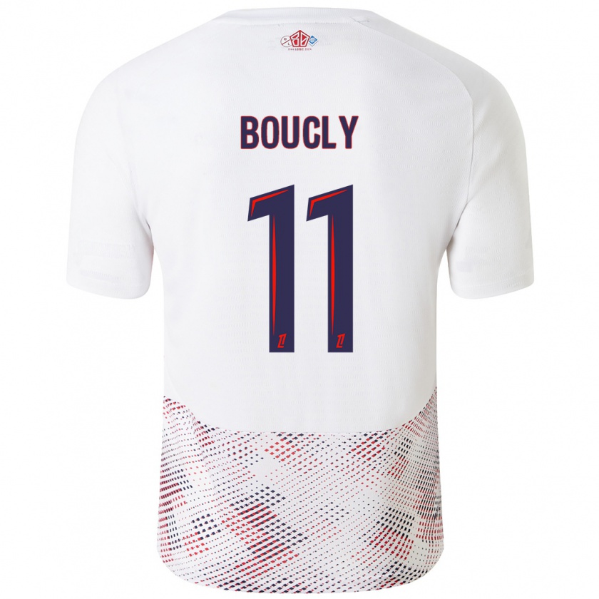 Kandiny Hombre Camiseta Maïté Boucly #11 Blanco Azul Real 2ª Equipación 2024/25 La Camisa