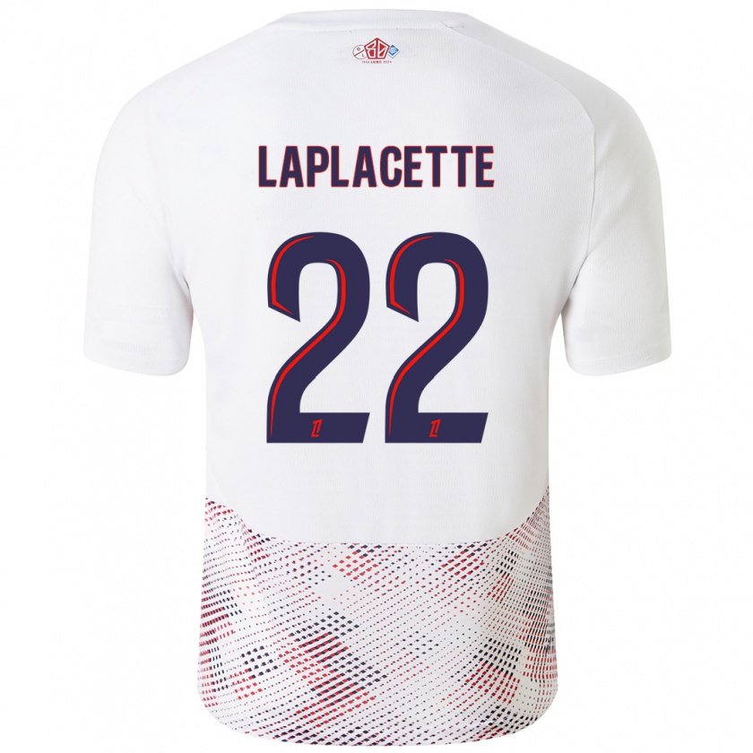 Kandiny Uomo Maglia Tess Laplacette #22 Bianco Blu Reale Kit Gara Away 2024/25 Maglietta