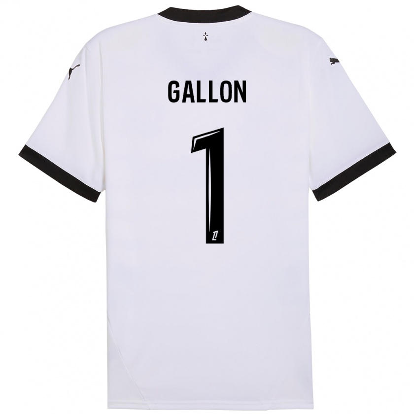 Kandiny Hombre Camiseta Gauthier Gallon #1 Blanco Negro 2ª Equipación 2024/25 La Camisa