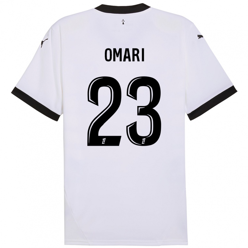 Kandiny Heren Warmed Omari #23 Wit Zwart Uitshirt Uittenue 2024/25 T-Shirt