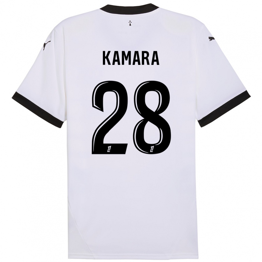 Kandiny Heren Glen Kamara #28 Wit Zwart Uitshirt Uittenue 2024/25 T-Shirt